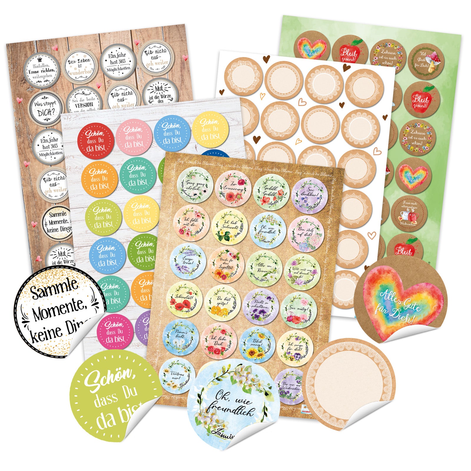 Logbuch-Verlag Set 28 Bomboniera Ciondoli Adesivi Forma Di