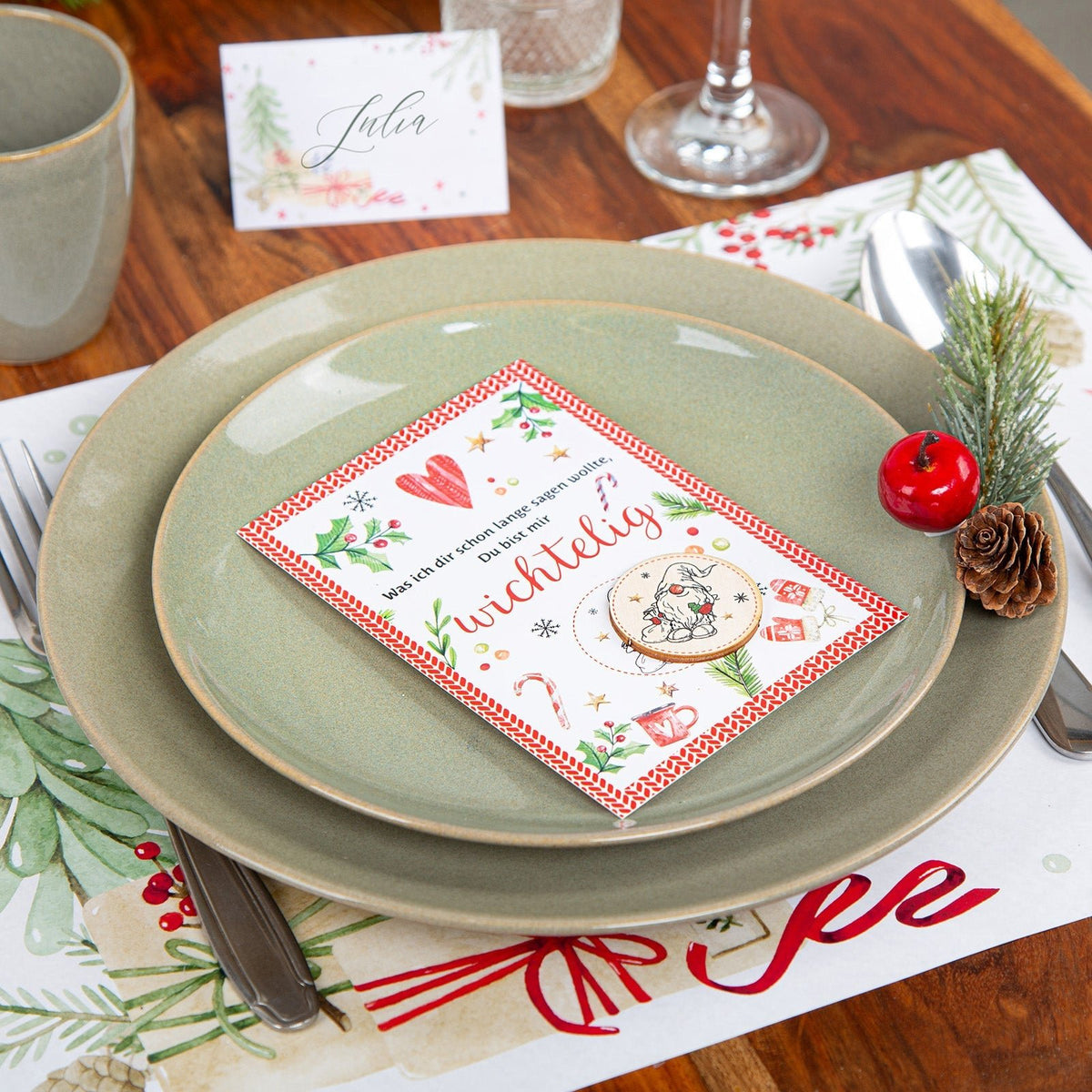 Platzsets Weihnachten – Stilvolle Tischdeko für festliche Momente – Logbuch-Verlag