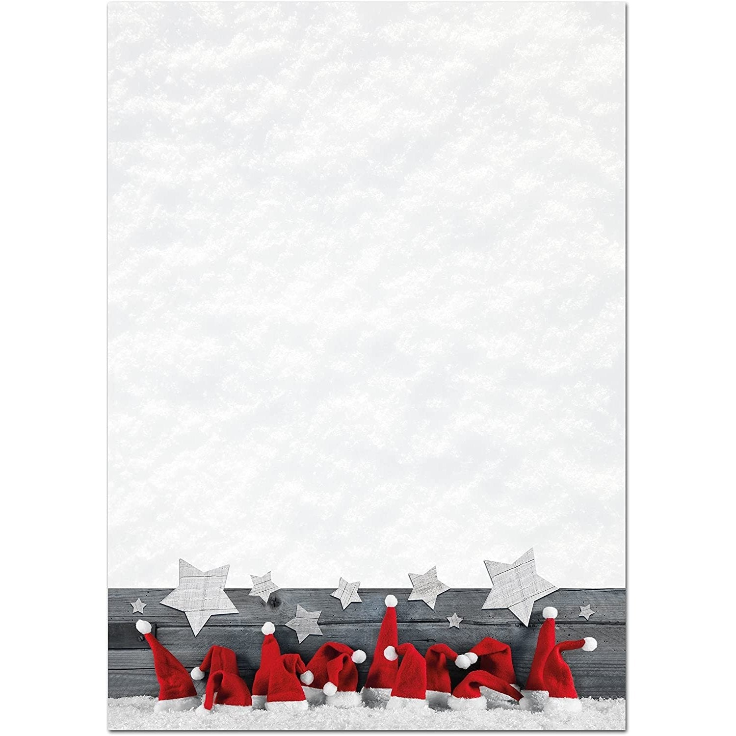 Rub-on-Sticker Weihnachtsbaum Rot & Sterne – Motiv M171, DIN A5, Randlos, Für Raysin, Beton & Co.
