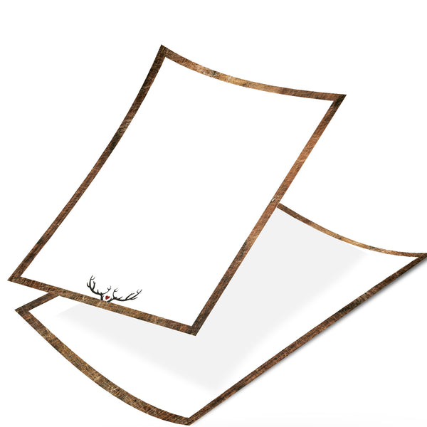 Briefpapier Hirschgeweih Menükarte zum Bedrucken DIN A4 - Foto 1