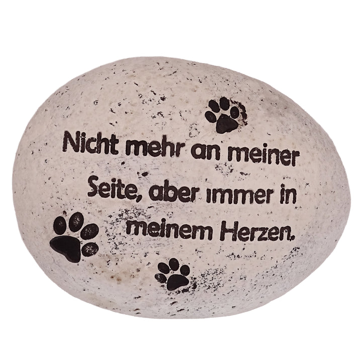 Gedenkstein mit Pfoten und Spruch Erinnerung an Hund oder Katze 9,5 x 7,5 cm - Foto 1