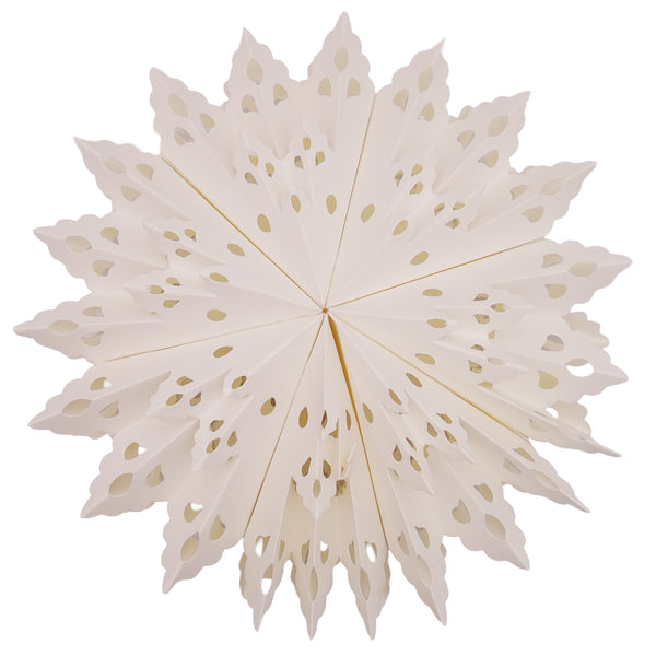 Weihnachtshänger Schneeflocke aus Papier 25x25 cm – Filigrane Weihnachtsdeko zum Aufhängen in Weiß – Faltstern Fensterdeko - Foto 1