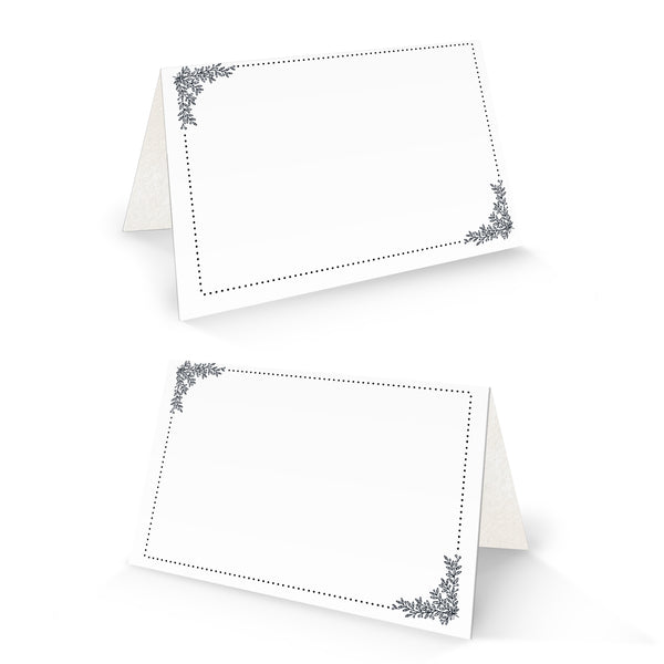 Tischkarten Set 8,5 x 5,5 cm für Trauerfeier, Fest oder Buffet – doppelseitig beschriftbar - Foto 1