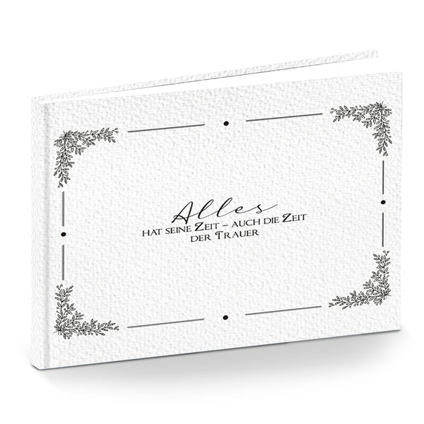 Kondolenzbuch DIN A5 quer 52 Seiten Trauerbuch mit leeren Seiten - Foto 1