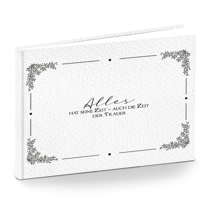 Kondolenzbuch DIN A5 quer 52 Seiten Trauerbuch mit leeren Seiten - Foto 1