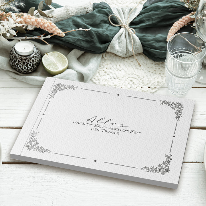 Kondolenzbuch DIN A5 quer 52 Seiten Trauerbuch mit leeren Seiten - Foto 2