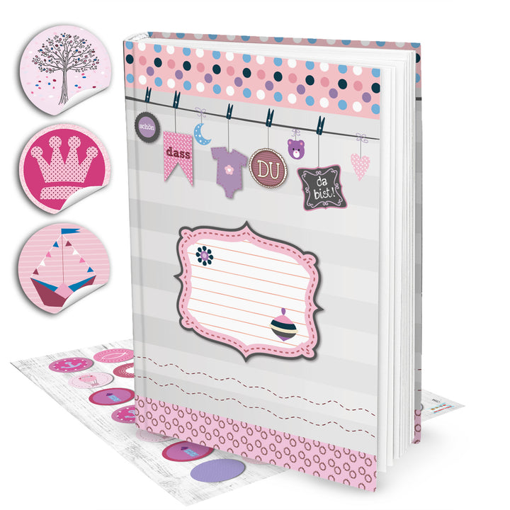 Logbuch-Verlag 140 kleine runde HERZ Aufkleber rot weiß 3,2 cm Ø zur Verpackung basteln Verzierung von Give-away Gastgeschenk Geschenke Weihnachten Hochzeit Valentinstag