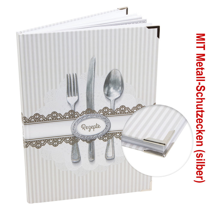 XXL Rezeptbuch zum Selberschreiben ITALIENISCH LE MIE MIGLIORI RICETTE Nostalgie beige alt vintage DIN A4 + Register Mein Kochbuch Rezepte Lieblingsrezepte Geschenk Küche Kochen