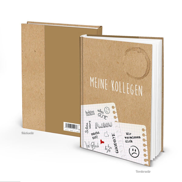 Kollegenbuch DIN A4 zum Einschreiben - Abschiedsbuch Abschiedsgeschenk Kollegen