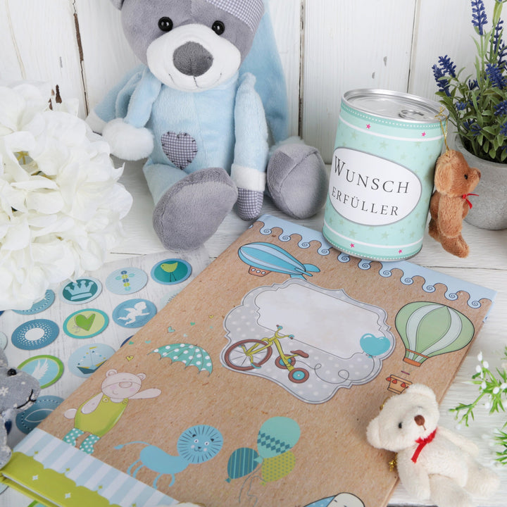 Kinderbuchtagebuch Babytagebuch DIN A4 zum Einschreiben - Motiv Teddybär Löwe - Foto 2