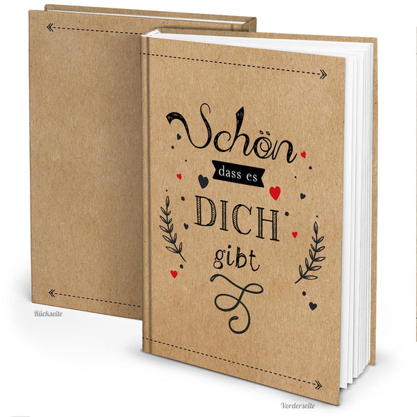 Geschenkbuch Schön, dass es dich gibt DIN A5 leeres Freundebuch