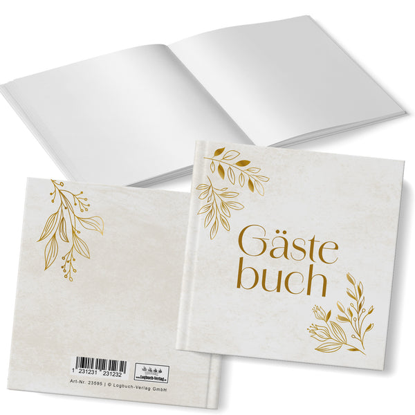 25 Boho Tischkarten gold beige Platzkarten zum Beschriften 8,5 x 5,5 cm