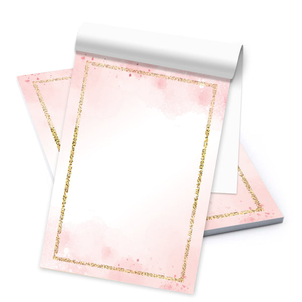 Logbuch-Verlag Briefpapier Block A5 mit rosa Herzen 50 Blatt + 25 Briefumschläge + Etiketten - Briefblock Schreibblock für Kinder