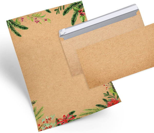 Logbuch-Verlag 25 Blatt Briefpapier Kork Optik Holzoptik Vintage Motivpapier DIN A4 Holz Struktur Druckerpapier Papier braun hell Natur alt bedruckbar