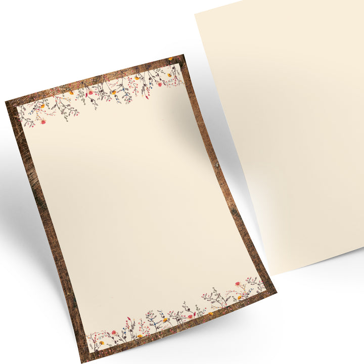 100 Blatt Briefpapier Hirschgeweih Menükarte zum Bedrucken DIN A4