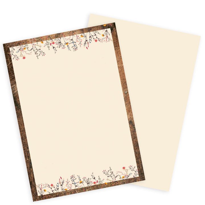 50 Blatt Briefpapier Hirschgeweih Menükarte zum Bedrucken DIN A4