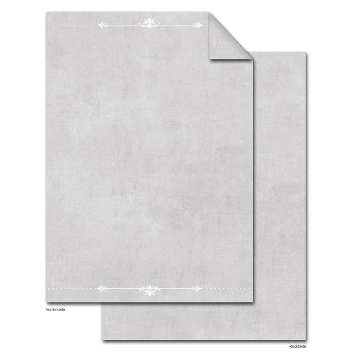 50 Blatt Briefpapier SPITZE weiß VINTAGE marmoriert DIN A4 beige braun Motiv-Papier elegant edel altes Papier Design-Papier festlich Briefbogen nostalgisch antik