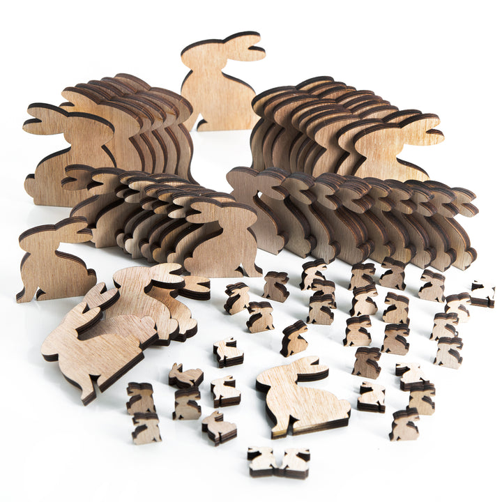 Großes Osterdeko Streuteile Set: 72 Osterhasen 2,5 - 7 cm - Deko Ostern zum Basteln & Dekorieren - Foto 1