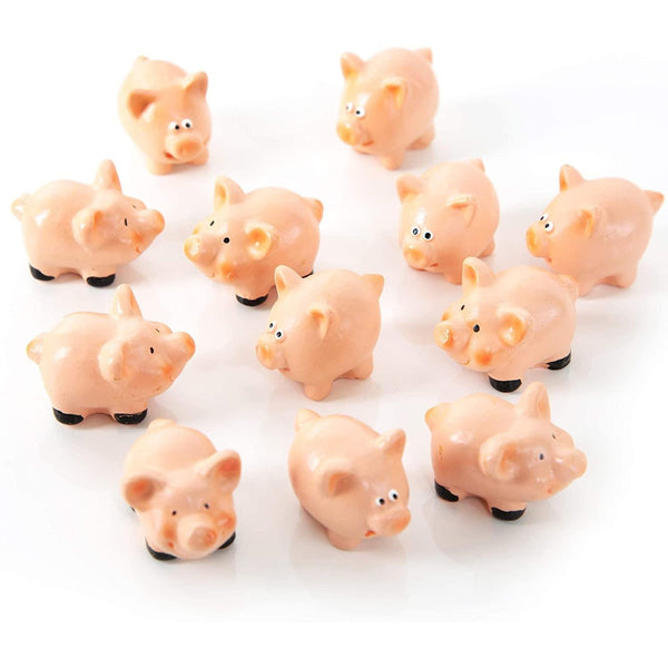 12 kleine Glücksschweinchen Glücksbringer rosa 4,5 cm Deko Tischdeko Geburtstag Hochzeit Silvester give-away Gastgeschenk - Foto 1
