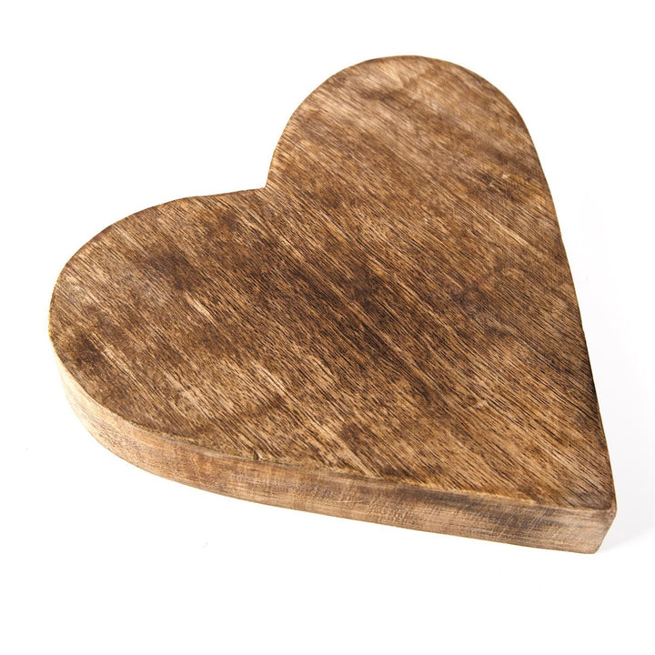 Großes Herz aus Holz 20 cm zum Hinlegen & Hinstellen - Herzdeko aus Mangoholz - Geschenk - Foto 1
