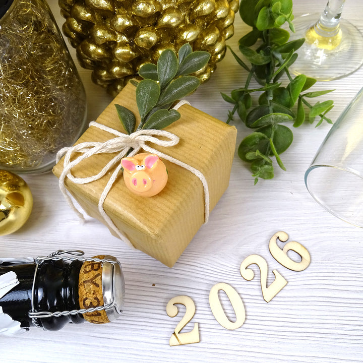 10 kleine Glücksschweinchen Glücksbringer 2,5 cm - Foto 4