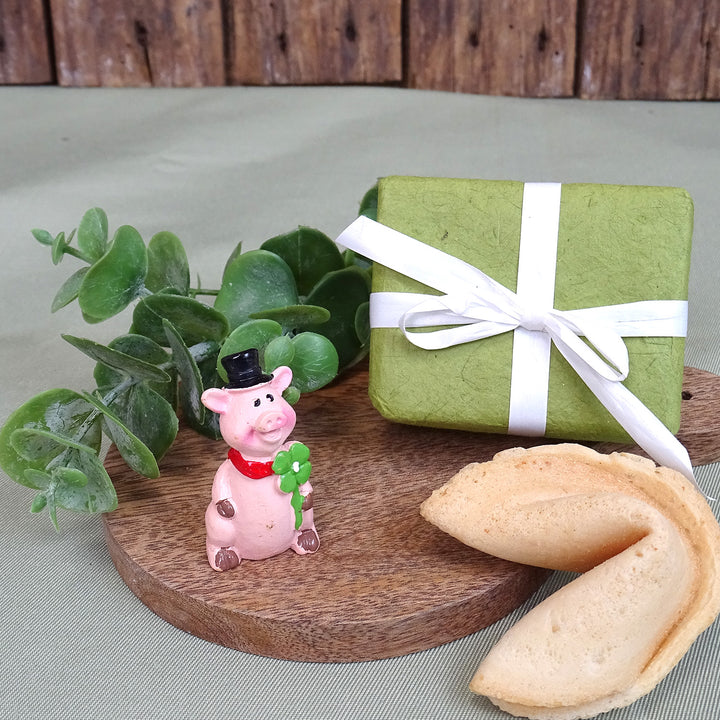 6 Glücksschweinchen Glücksbringer 2025 4,5 cm - Foto 2