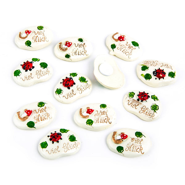 20 kleine Mini Frösche mit Klebepunkt Streudeko Tischdeko Geschenkaufkleber Froschkönig