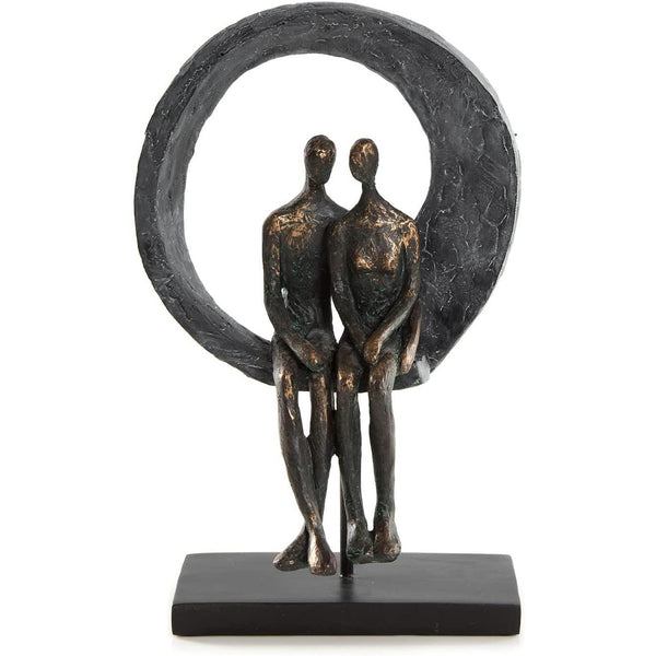 Liebespaar Skulptur aus Kunststein bronzefarben - zum Hinstellen & Verschenken - Foto 1