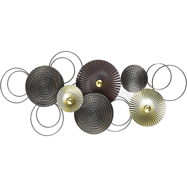 Großes Wandbild aus Metall 82,5 cm braun Gold - modernes Dekoobjekt - Foto 1