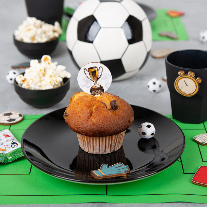 12 kleine Caketopper für Cupcakes, Muffins, kleine Kuchen - 9 cm aus Holz - Foto 4