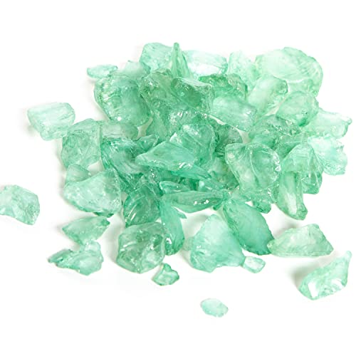 kleine grüne Glassteine - Glasnuggets Granulat Deko Steine 2-4 cm - Streudeko Bastelsteine 500 gr. - Foto 1