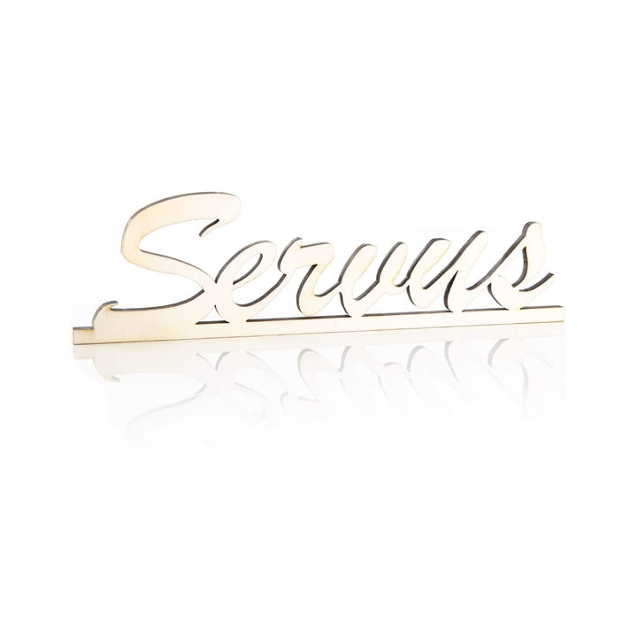 Holzschriftzug SERVUS - 3D Schriftzug aus Holz zum Hinstellen - Foto 2