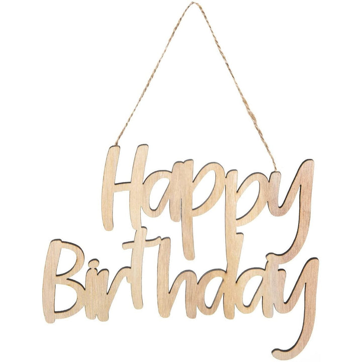 Holz Schriftzug Happy Birthday zum Aufhängen - Text Glückwunsch - Foto 1