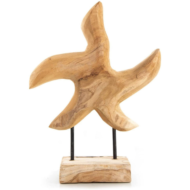 Große Seestern Dekofigur aus Holz 40 x 28 cm - maritime Holzfigur - Foto 1