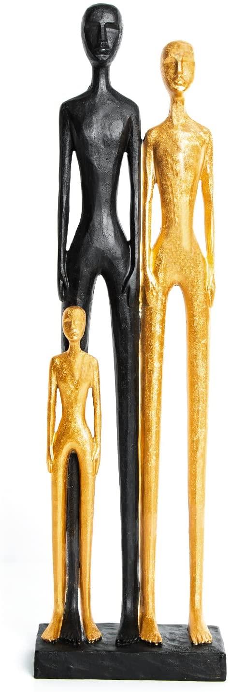 Tanzende Liebespaar Skulptur gold aus Kunstharz - 30 cm