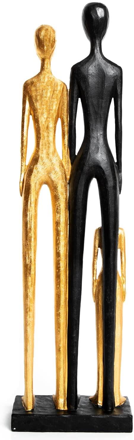 Tanzende Liebespaar Skulptur gold aus Kunstharz - 30 cm
