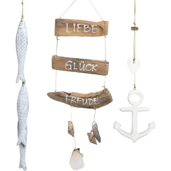 Deko Set zum Aufhängen - Fische + Türschild + Anker Anhänger - Foto 1