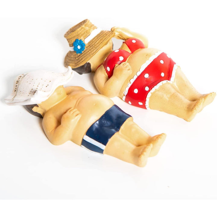 Urlauber Pärchen - Strandschläfer Figuren Mann + Frau - Foto 1