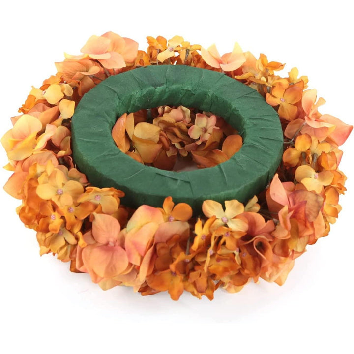 Dekokranz aus künstl. Hortensien orange herbstlich Ø 30 cm - Foto 3