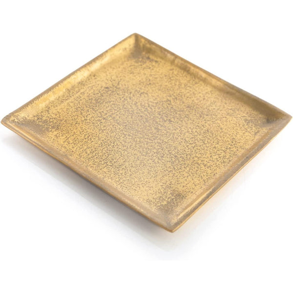 Kleine Dekoschale aus Metall Gold 19 x 19 cm - goldfarbene Schale - Foto 1