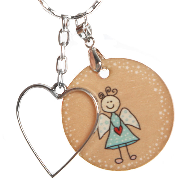Schlüsselanhänger mit Schutzengel - kleines Geschenk und Glücksbringer - Foto 1