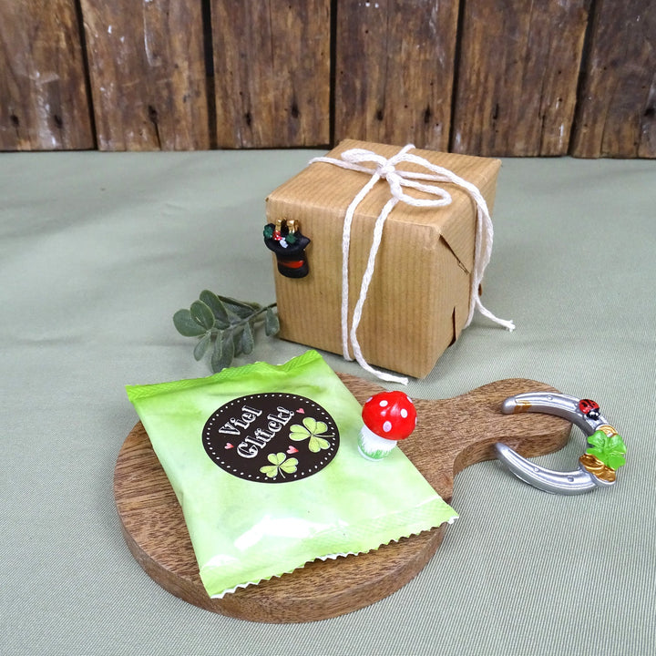24 kleine Süßigkeiten VIEL GLÜCK Mini-Geschenke Gummibärchen in Tütchen grün - Foto 2