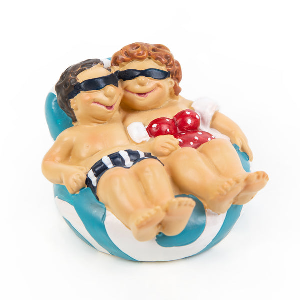 Segelboot Figuren Set Porzellan weiß glänzend edle Maritime Dekoration 14 cm