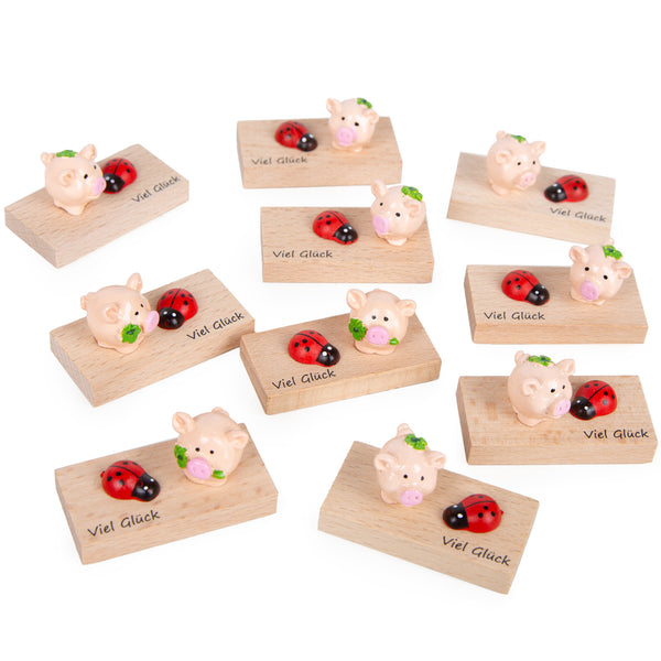 20 Danke Anhänger aus Holz für Geschenke - 8 cm weiß