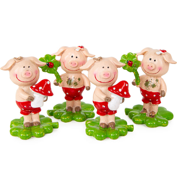 Logbuch-Verlag 4 kleine Schutzengel Geschenke mit Karte Engel Glücksbringer Give-Away Kinder Geburtstag Weihnachten 8,5 x 5,5 cm