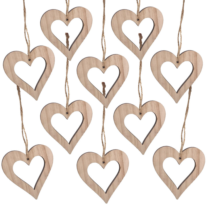 6 Holzsterne mit Text Frohes Fest 6,5 cm braun