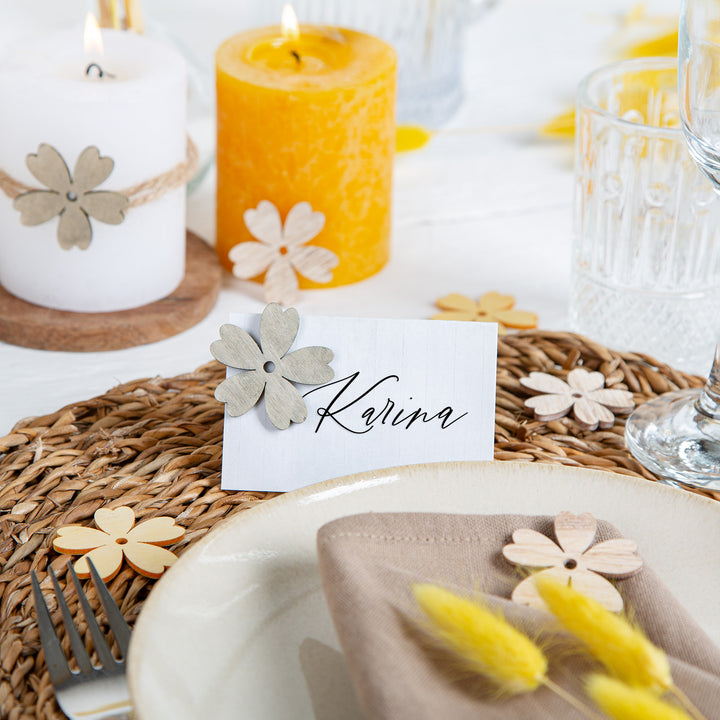 70 kleine mini Kronen Gold Streuteile Tischdeko 4 cm Holz Geburtstag