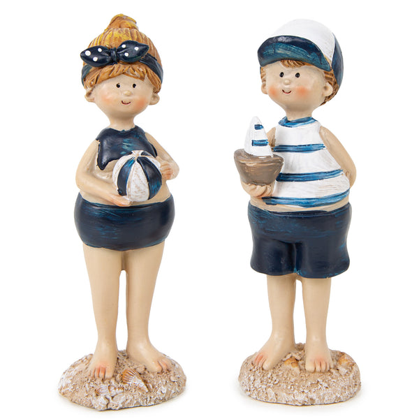 Logbuch-Verlag 2 Bunte Ostereier Figuren aus Keramik Frühling Ostern Dekoration Ostergeschenke 7,5-10 cm