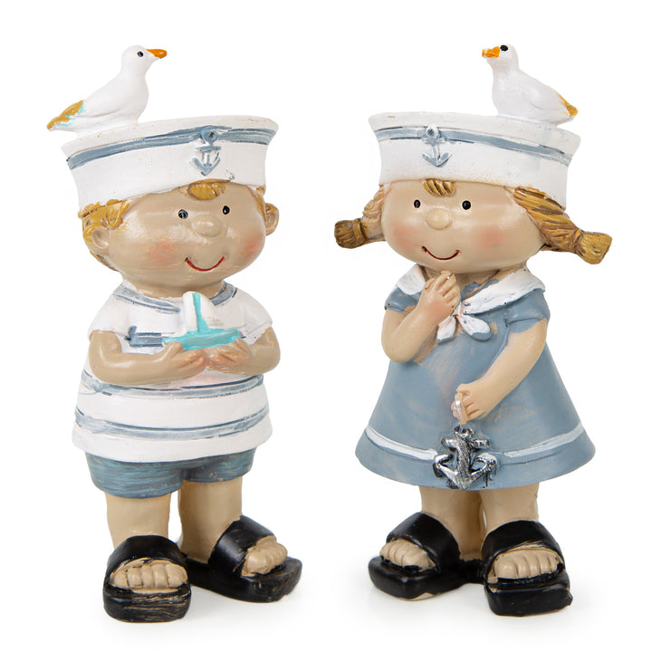 2 Hühner Figuren aus Holz Hahn + Henne Ostern Dekoration braun 13 x 14 cm