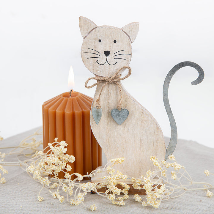 Logbuch-Verlag Metall Henne weiß mit Blumenmuster Huhn Hühnerfigur Osterdeko zum Hinstellen 13,5 x 15 cm